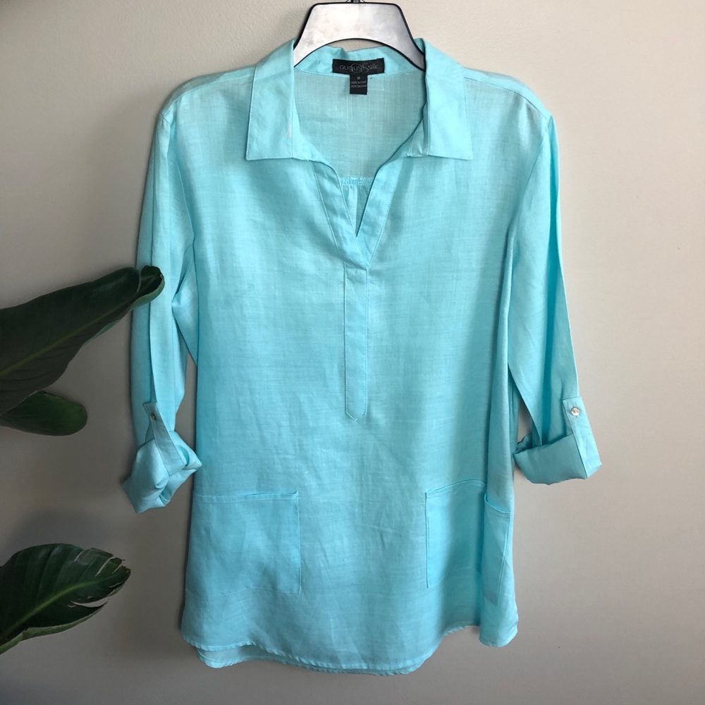August Silk linen tunic
